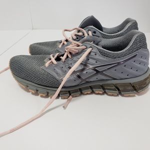 Asics Women's T887N Gel Quantum 180 Gray/Pink Running Athletic Shoes Size 8